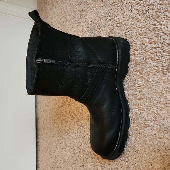 Authentic HARLEY- DAVIDSON MOTORCYCLE 11.5 Medium Black Men's Boots - Picture 6 of 7